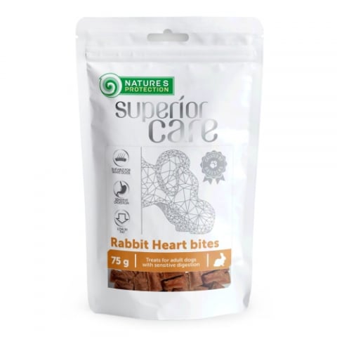 Recompense caini - Natures Protection Snacks Rabbit Hearts 75g