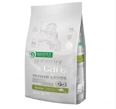 Hrana Uscata - Natures Protection Superior Care White Dogs Grain Free White Fish Junior Small&Mini Breeds