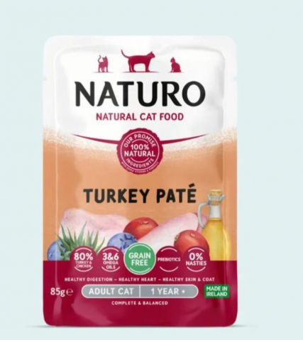 Hrana umeda - Naturo Adult Cat Mousse cu Curcan 85g