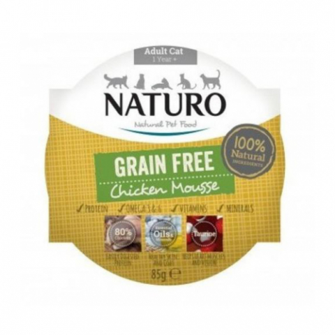 Pisici - Naturo Conserva Adult Cat Mousse cu Carne de Pui 85g