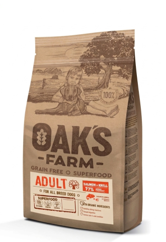 Oaks Farm - Oaks Farm GF Adult Somon Krill All Breed 12kg