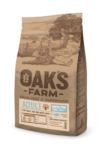 Oaks Farm - Oaks Farm GF Mini Adult Peste Alb 6.5kg