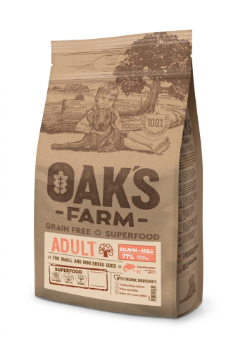Oaks Farm - Oaks Farm GF Mini Adult Somon Krill 6.5kg