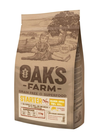 Hrana Uscata - Oaks Farm GF Mini Starter Somon Si Krill 2kg