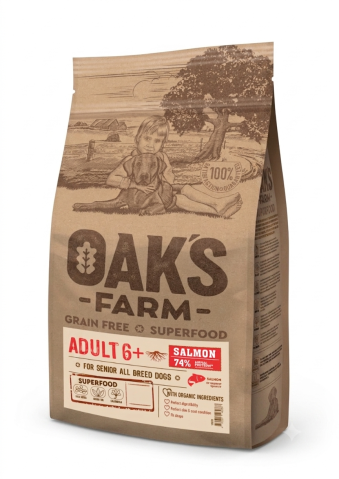 Oaks Farm - Oaks Farm GF Senior 6+ All Breed Somon 6.5kg