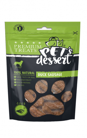 Recompense caini - Pet's Desert Dog Duck Sausage 80g