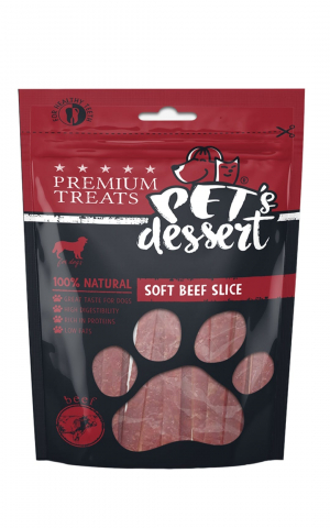 Caini - Pet's Desert Dog Soft Beef Slice 80g