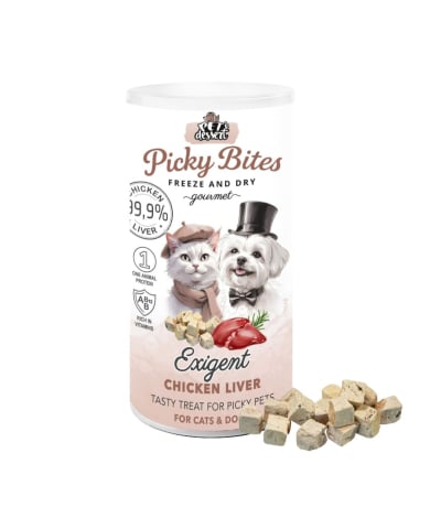 Pisici - Pet’s Dessert Recompense Picky Bites Exigent cu Ficat de Pui