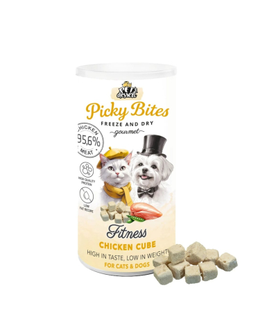 Pisici - Pet’s Dessert Recompense Picky Bites Fitness Cuburi de Pui