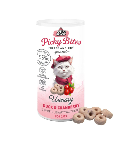 Recompense pisici - Pet’s Dessert Recompense Picky Bites Urinary cu Rata si Merisoare 20gr