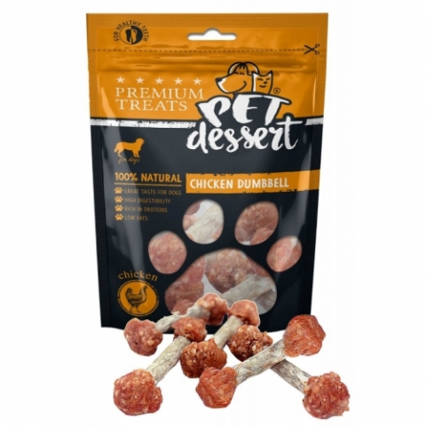 Recompense caini - Recompense Pet's Dessert Chicken Dumbbell 80g