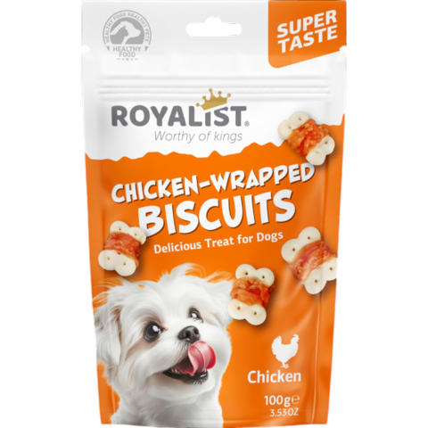 Caini - Royalist Recompense Caini - Biscuiti Wrapped Pui 100g