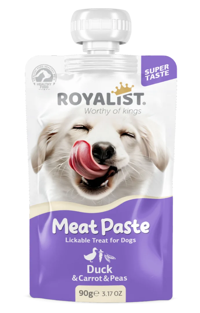 Recompense caini - Royalist Recompense Dog Meat Pasta rata, morcov si mazare 90g