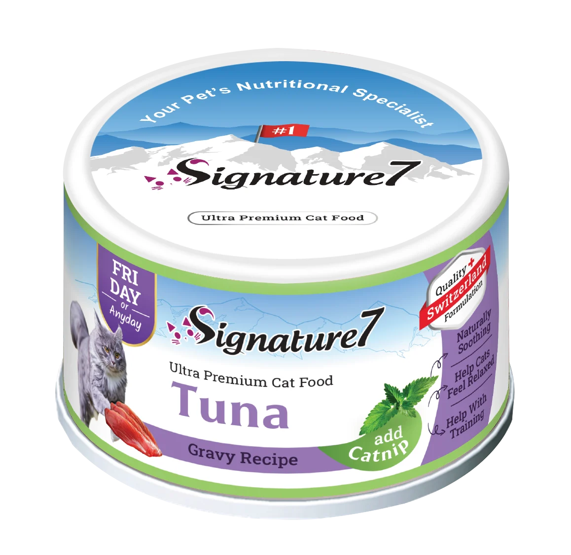 Hrana umeda - Signature7 Cat Hrana Umeda Reteta cu Ton si Catnip in Sos 70 gr