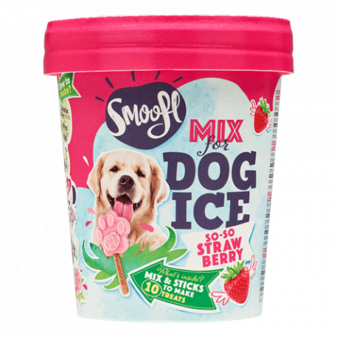 Inghetata - Smoofl Strawberry - Mix Inghetata pentru Caini cu Capsuni