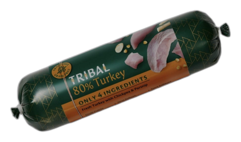 Hrana umeda - Tribal 80% Curcan, hrana umeda completa, fara cereale, monoproteica 300g