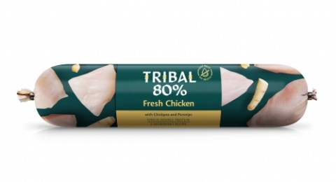 Hrana umeda - Tribal 80% Pui, hrana umeda completa, fara cereale, monoproteica 750g