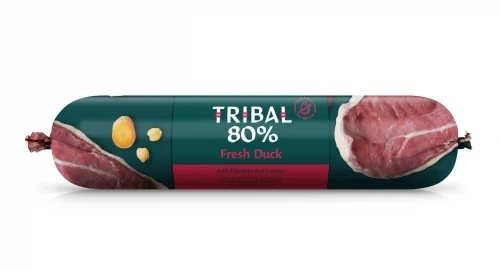 Caini - Tribal 80% Rata, hrana umeda completa, fara cereale, monoproteica 750g