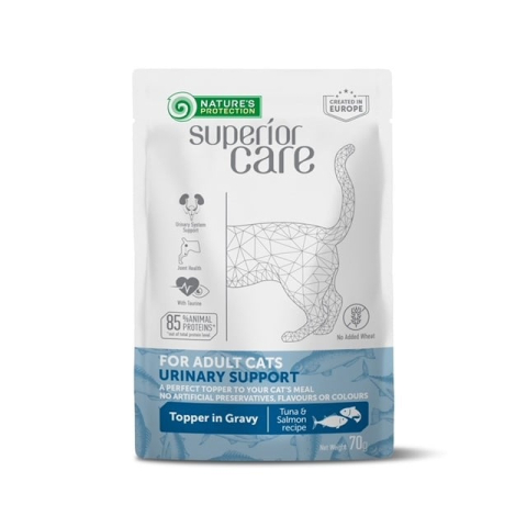 Pisici - UNINPSC63751 Nature's Protection Hrana umeda pentru pisici adulte Urinary de Toate Rasele cu Ton si Somon 70g