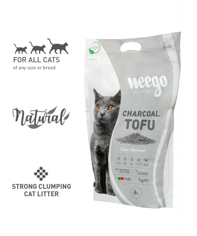 Weego Charcoal Tofu 6L - asternut pisici [1]