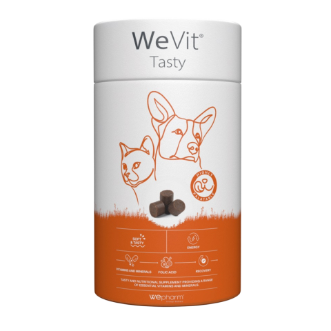 Suplimente - WeVit Tasy - Supliment multivitamine pentru caini si pisici - Comprimate masticabile 30buc