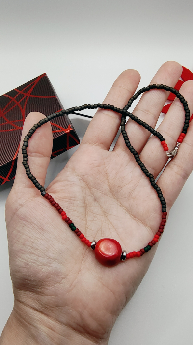 Colier/Choker cu piatra semipretioasa Coral [3]