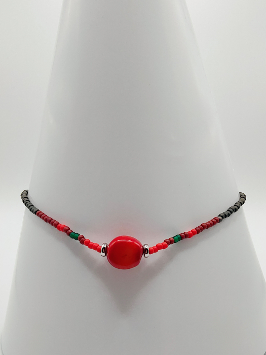 Colier/Choker cu piatra semipretioasa Coral [4]