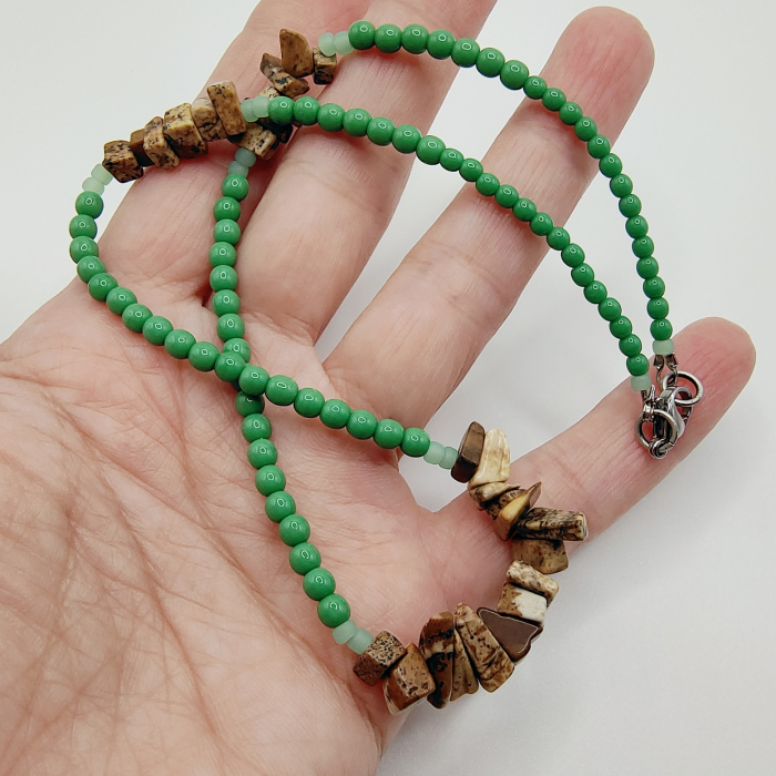 Choker/Colier din cristale si chipsuri [4]