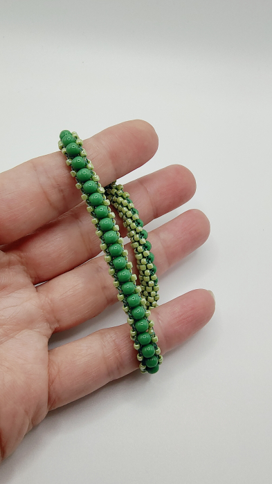 Bratara Rasfat Verde din cristale japoneze [3]