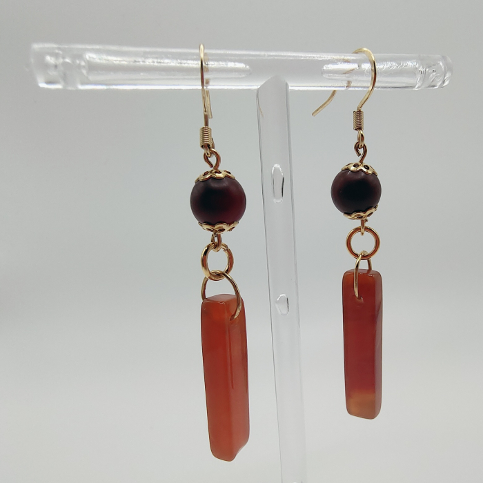 Cercei lungi cu pietre semipretioase Agate [4]