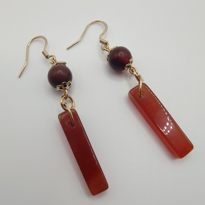 Cercei lungi cu pietre semipretioase Agate [3]