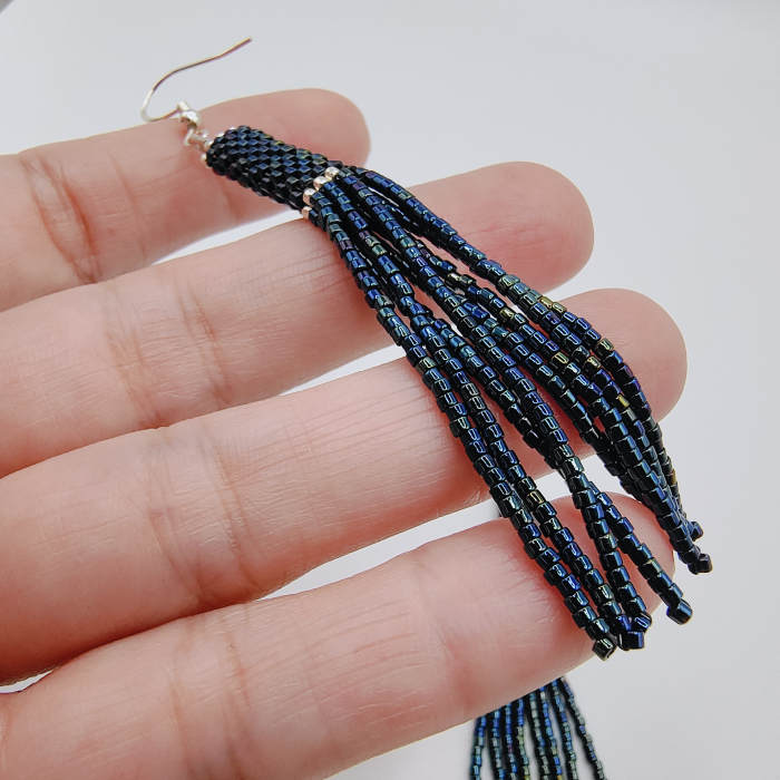 Cercei lungi negru/ multicolor [3]