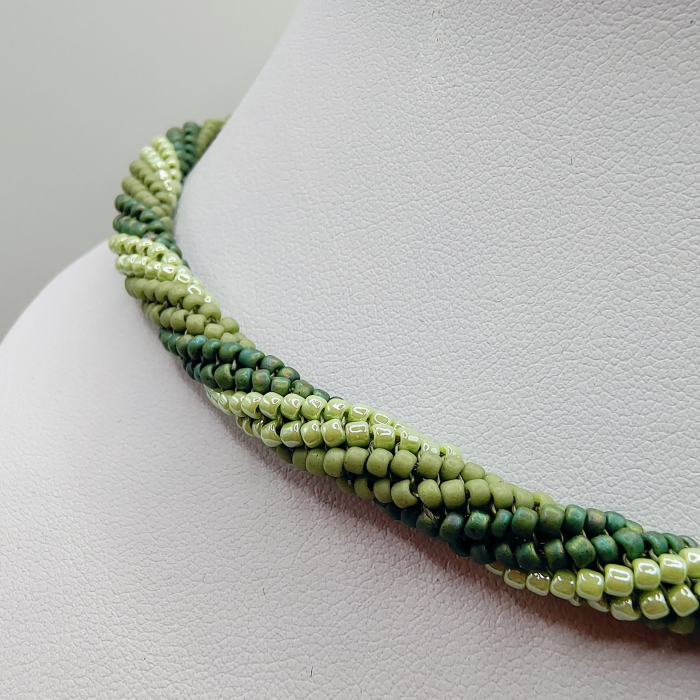 Choker/Colier margele verzi Miyuki [2]