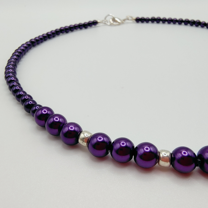 Choker/Colier perle mov [6]