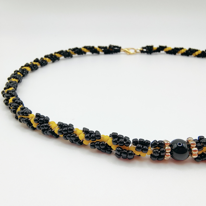 Colier/Choker negru cu piatra semipretioasa Onix [2]