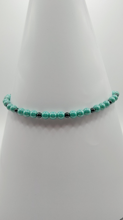 Colier cu pietre Hematit și mărgele turcoaz [5]