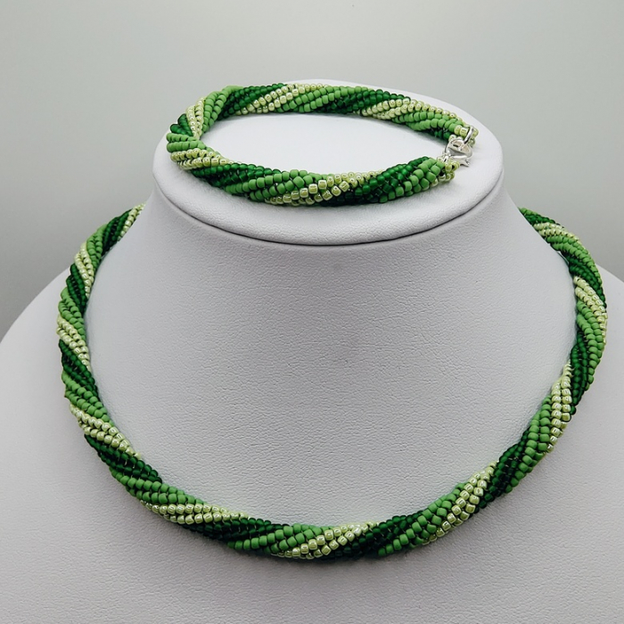 Set colier si bratara din margele japoneze Miyuki [4]