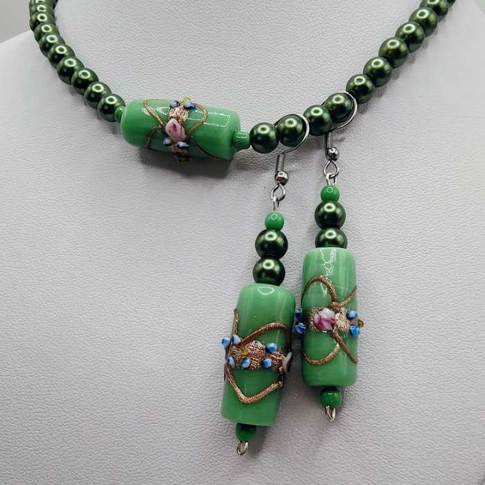 Set colier si cercei din perle Preciosa [2]