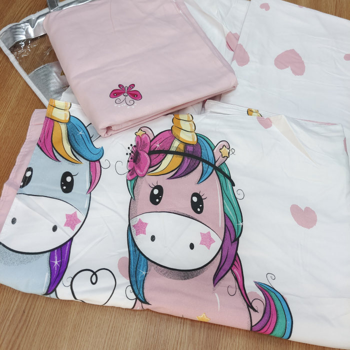 Set lenjerie pat 1 persoana, Unicorni [2]
