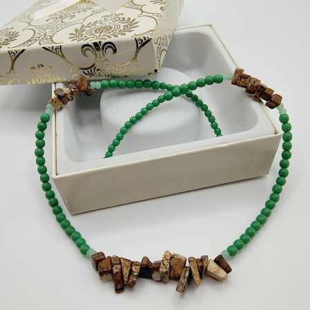 Choker/Colier din cristale si chipsuri [4]