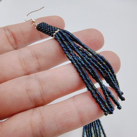 Cercei lungi negru/ multicolor [2]