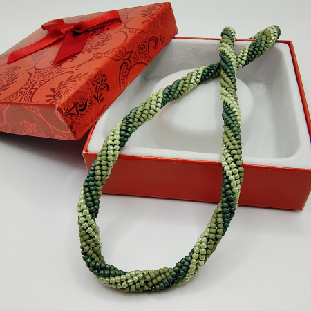 Choker/Colier margele verzi Miyuki [6]