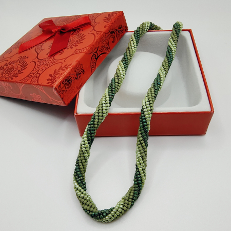 Choker/Colier margele verzi Miyuki [5]