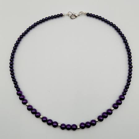 Choker/Colier perle mov [4]