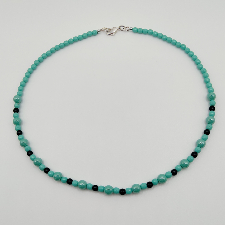 Choker/Colier turcoaz/negru [2]