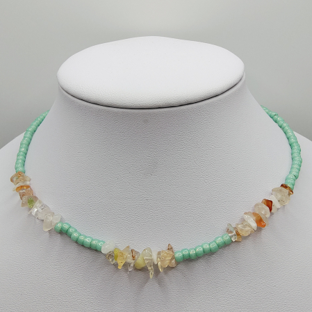 Coliere/ Chokere - Colier chipsuri agate