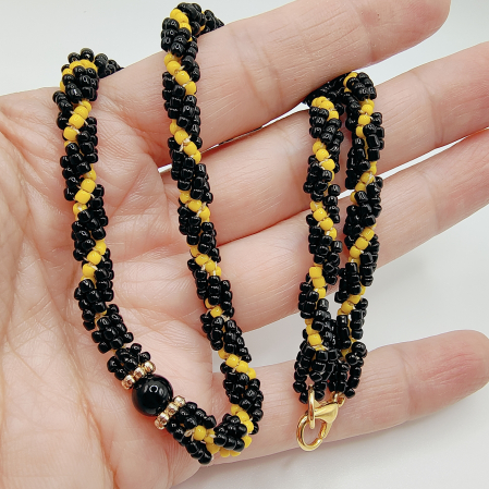 Colier/Choker negru cu piatra semipretioasa Onix [2]