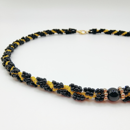 Colier/Choker negru cu piatra semipretioasa Onix [1]