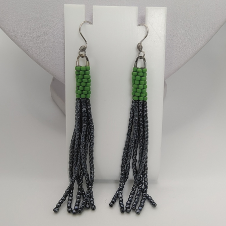 Set colier/bratara/cercei verde/negru [2]