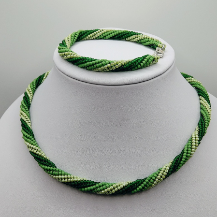 Set colier si bratara din margele japoneze Miyuki [3]